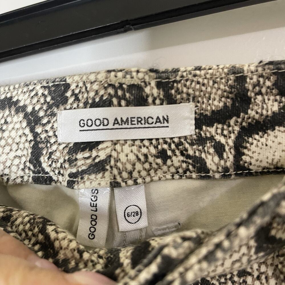 Good American Good Legs Snakeskin python beige print Skinny Jeans US 6/ 28 - Picture 3 of 6